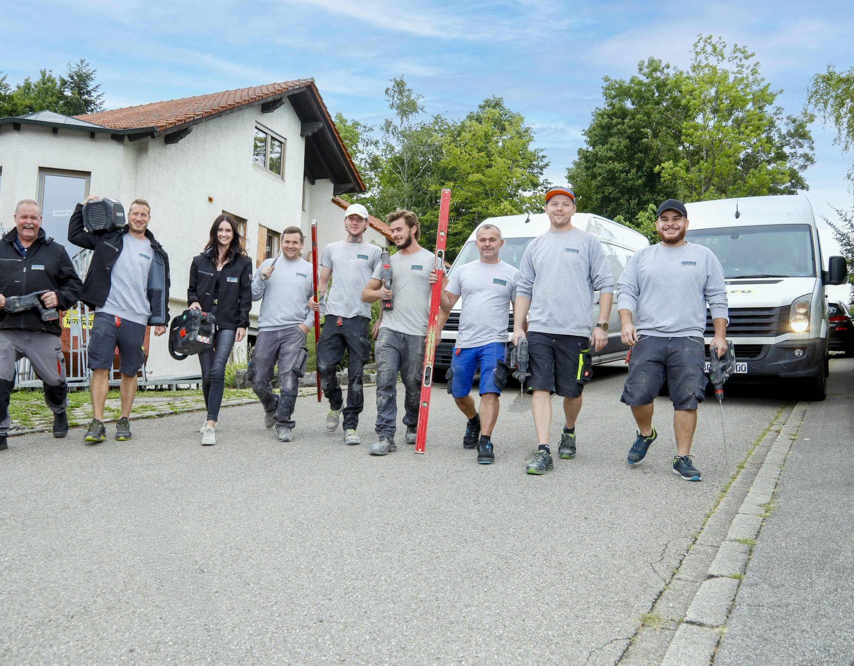 Handwerker-Team unterwegs