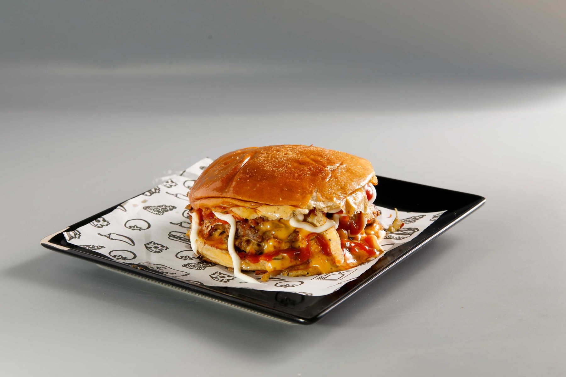 Burger im Anschnitt