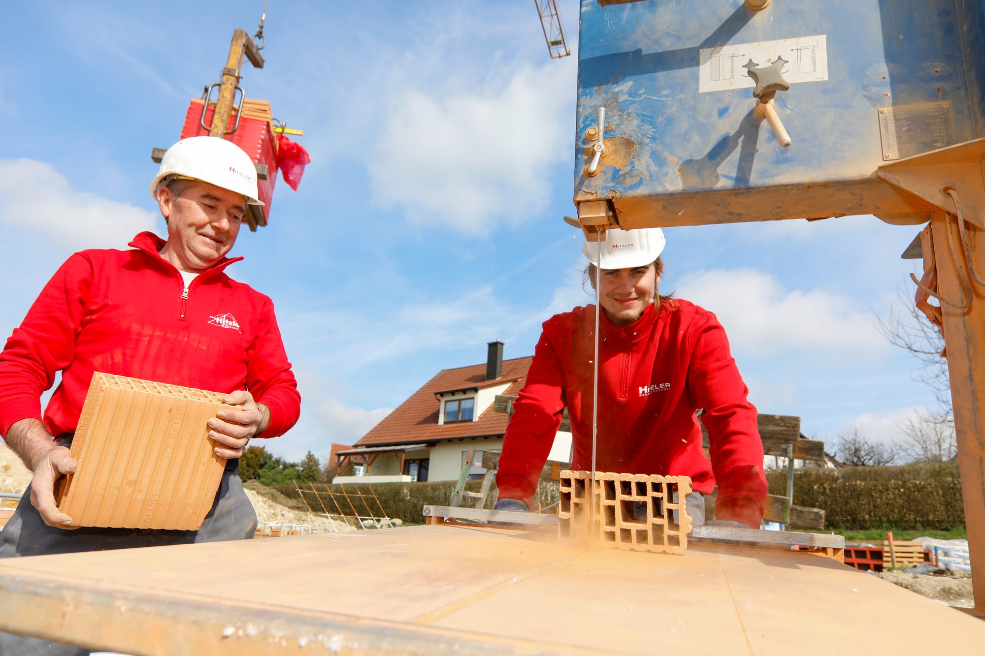 Zuschnitt auf der Baustelle