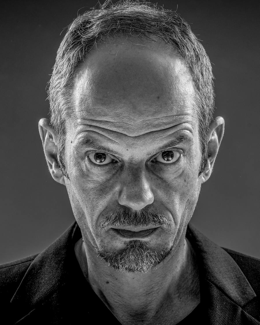 Schwarz-Weiß-Charakterportrait